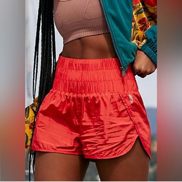 Free People The Way Home Shorts NWOT Size Small Orange - Picture 1 of 11